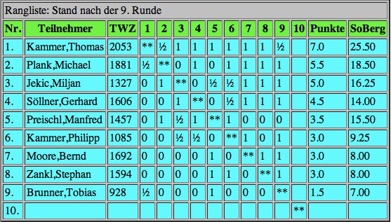 Vereinsmeisterschaft 2011