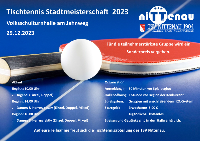 Stadtmeisterschaft 2023 Plakat